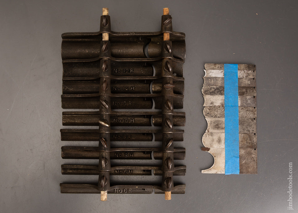 Complete-18-Piece-Set-STANLEY-Hollow-&-Round-Bottoms-for-No.-45-Plow-Plane-122491-AS-OF-OCT-27