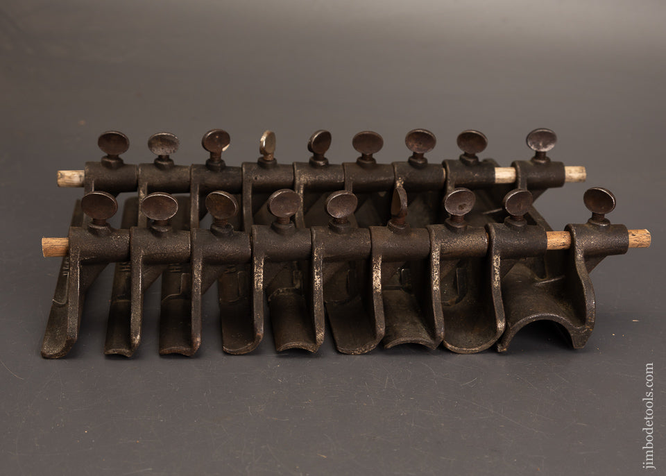 Complete-18-Piece-Set-STANLEY-Hollow-&-Round-Bottoms-for-No.-45-Plow-Plane-122491-AS-OF-OCT-27