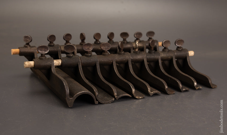 Complete-18-Piece-Set-STANLEY-Hollow-&-Round-Bottoms-for-No.-45-Plow-Plane-122491-AS-OF-OCT-27
