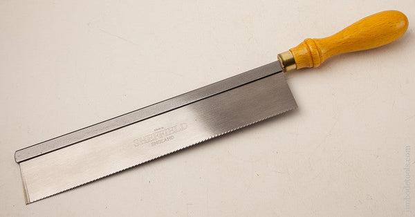 Dead Mint! 18 point 10 inch Sheffield Made Dovetail Saw with Beech Handle