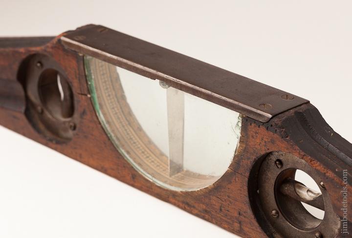 Rare! Two Foot HIGHT Patent Inclinometer Level with Original Labels on Inside of Top - 63679