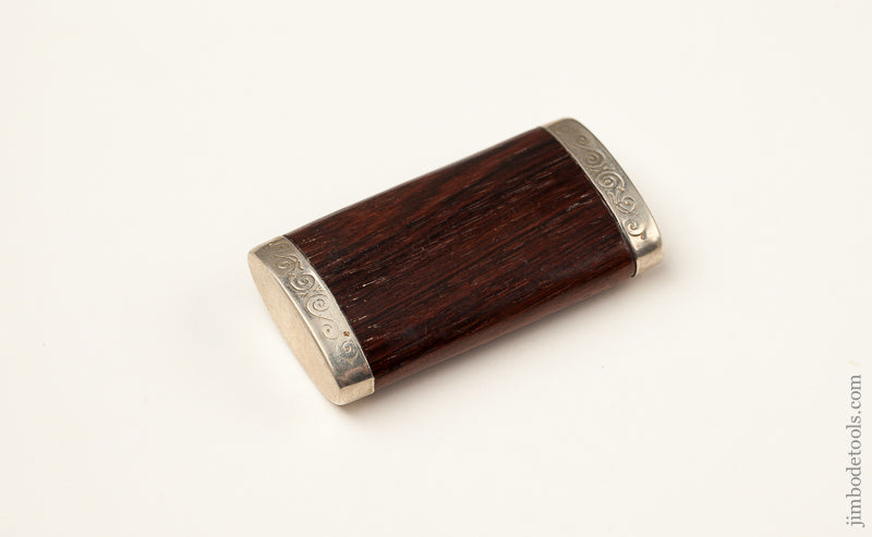 Fancy Rosewood and Silver Snuff Box with Tools and Craftsman Planing on Bench -- 68855U