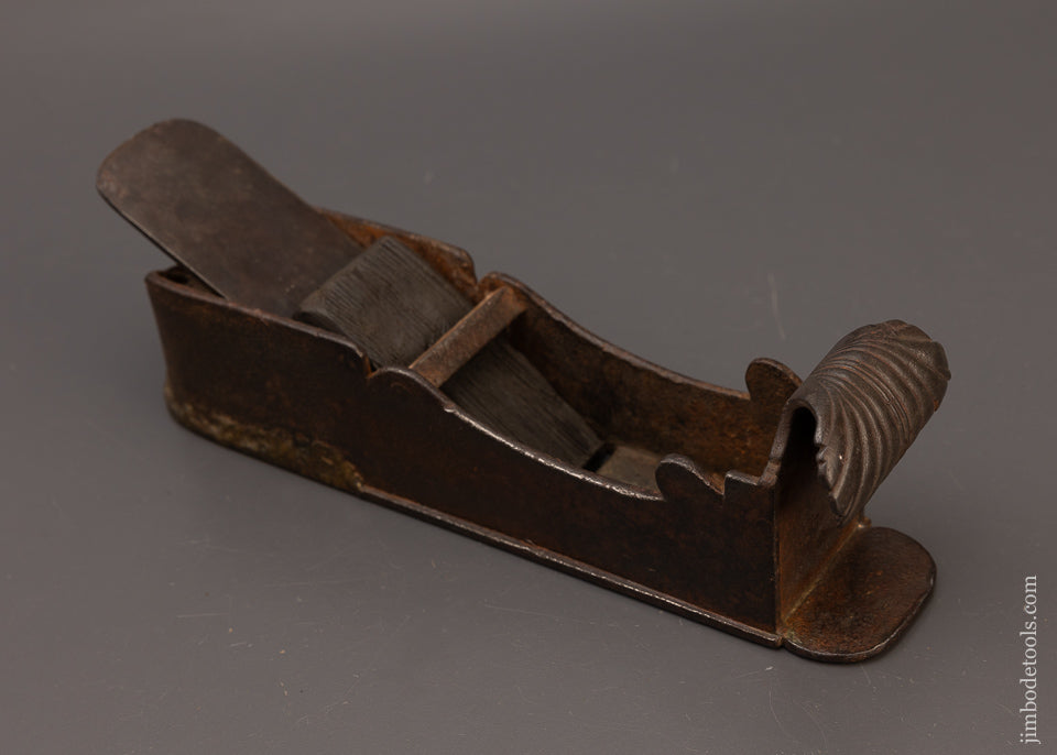 SPECTACULAR! Once in a Lifetime 16th Century Instrument Maker's Mitre Plane With Shell Carved Front Bun - 75724U