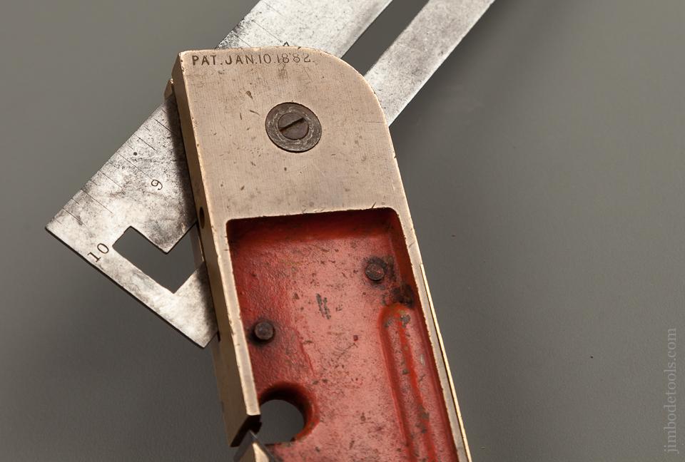 Super Rare! CARROLL THOMAS  Patent January 10, 1882 Nine inch Combination Bevel, Try Square, Rabbet Plane, Level & Marking Gauge! FINE & FLAWLESS * 76265