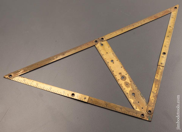 ROE July 1, 1890 Patent Protractor in Original Leather Case ** 76666 ...