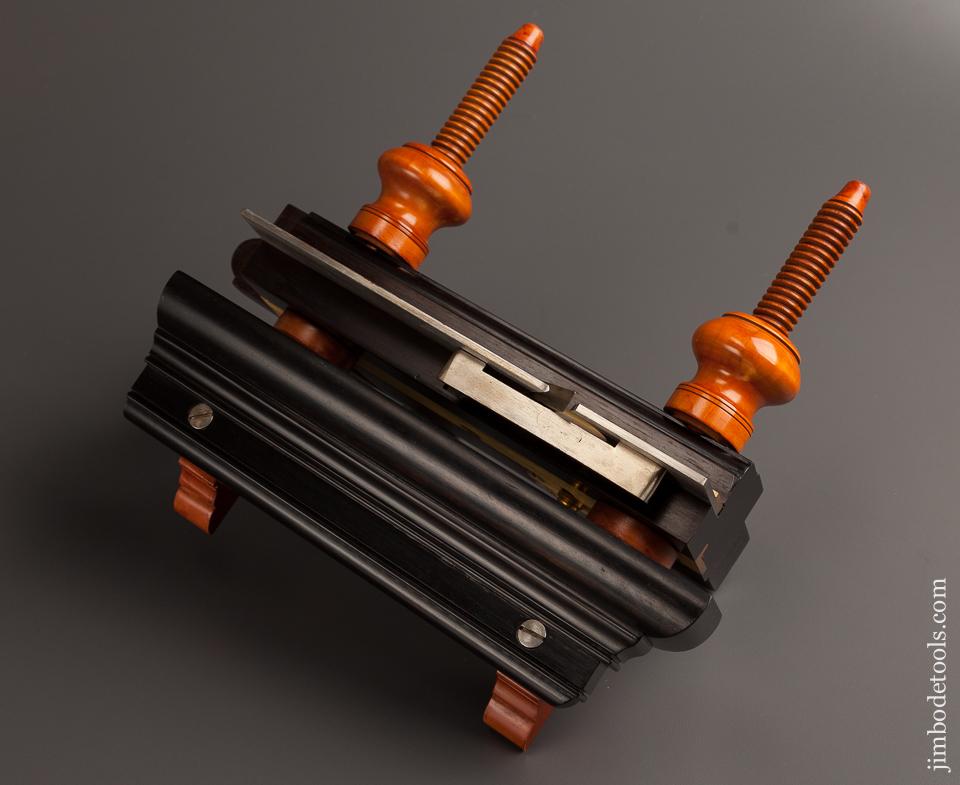 Stunning! MULTIFORM MOULDING PLANE CO Macassar Ebony WORRALL Patent Plough Plow Plane MINT by Modern Master JIM MOON! 