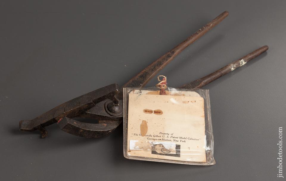 1879 Patent 11 3/4 inch Model Smith's Tongs with Original Tag - 77901