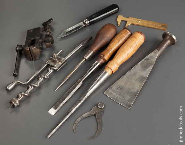 Job Lot of Nine Good Antique Tools - 78673