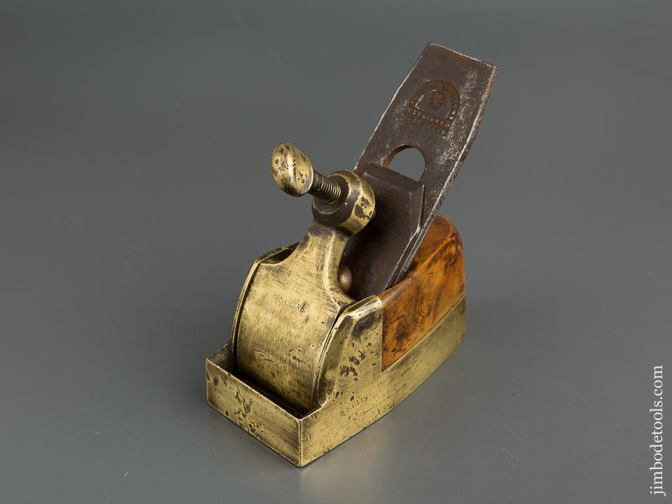 Fabulous! 4 3/4 inch Gunmetal and Boxwood Bull Nose Smooth Plane - 78771U