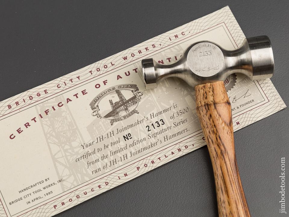 1995 BRIDGE CITY TOOL WORKS JH-1H Joint maker's Hammer MINT in Original Box - 78816