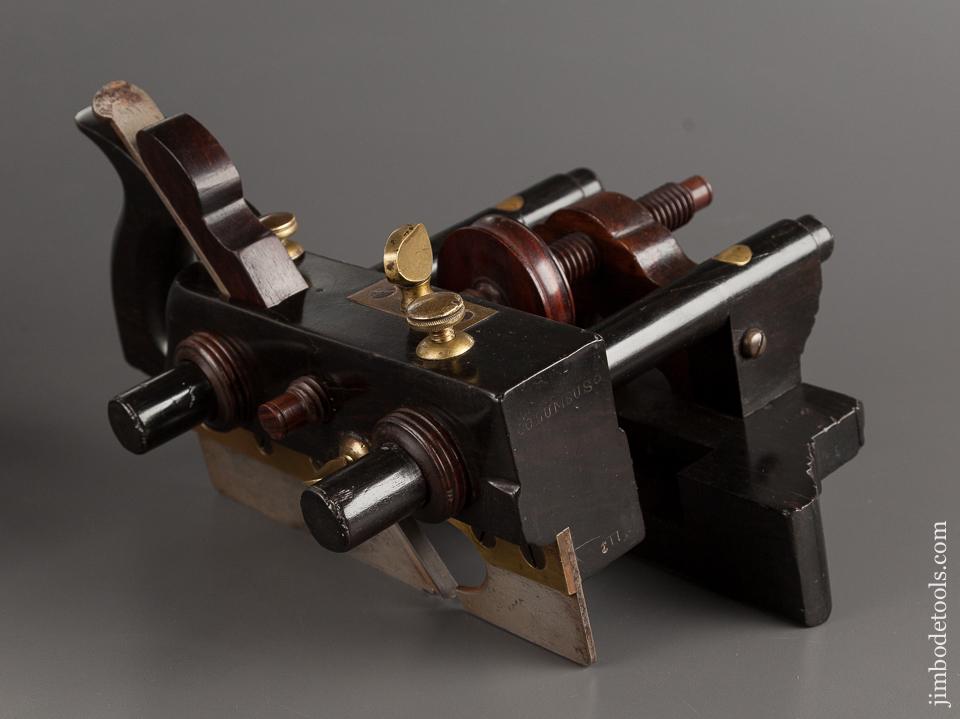 The Tool Find of the Century! Solid Ebony OHIO TOOL CO Number 112 Center Wheel Plow Plane  -- One of Three Known - 94154UR