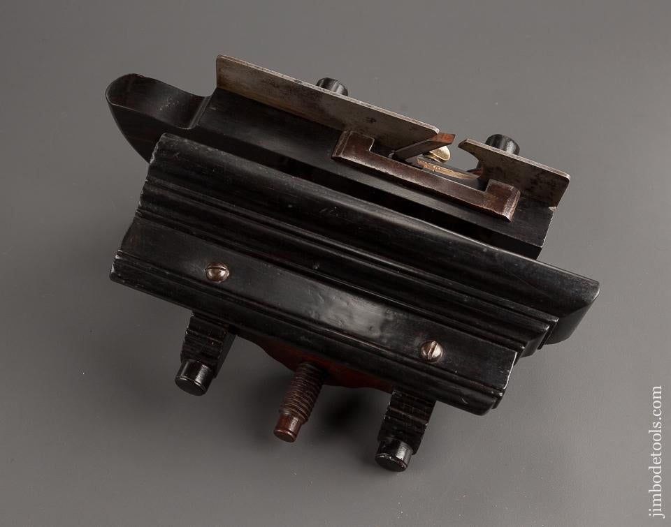 The Tool Find of the Century! Solid Ebony OHIO TOOL CO Number 112 Center Wheel Plow Plane  -- One of Three Known - 94154UR