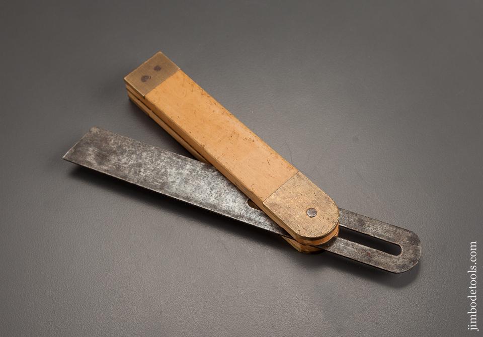 Fine 7 1/2 inch Boxwood & Brass Bevel By ELLIOTT LUCAS - 78912R