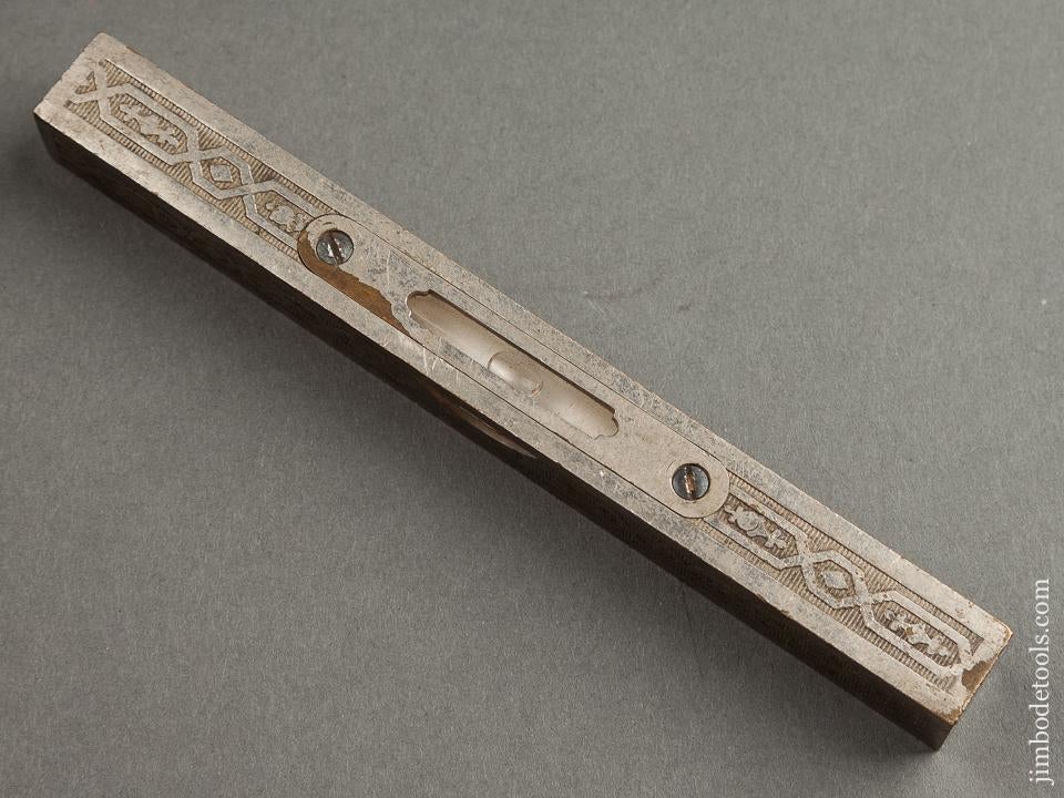 Rare! Ornate Six inch Level by STRATTON BROS. GREENFIELD MASS. - 78947R