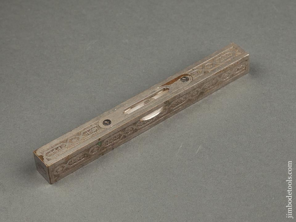 Rare! Ornate Six inch Level by STRATTON BROS. GREENFIELD MASS. - 78947R