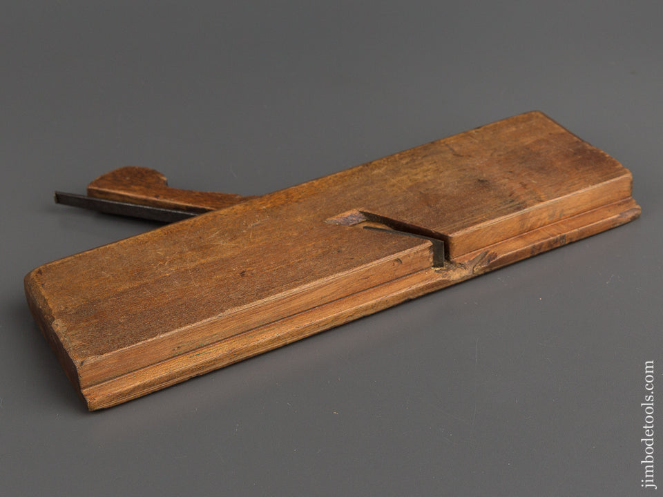 I. NICHOLSON IN WRENTHAM Pre-1746 Ten inch Yellow Birch Molding Plane - 79198 -