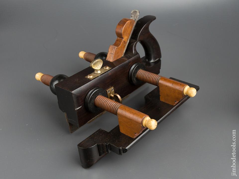 Gorgeous Ebony Plow Plane with Boxwood Arms and Wedge FINE - 79594U