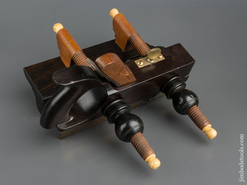 Gorgeous Ebony Plow Plane with Boxwood Arms and Wedge FINE - 79594U
