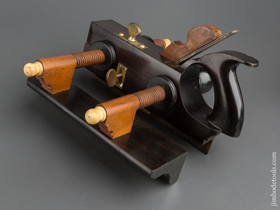 Gorgeous Ebony Plow Plane with Boxwood Arms and Wedge FINE - 79594U