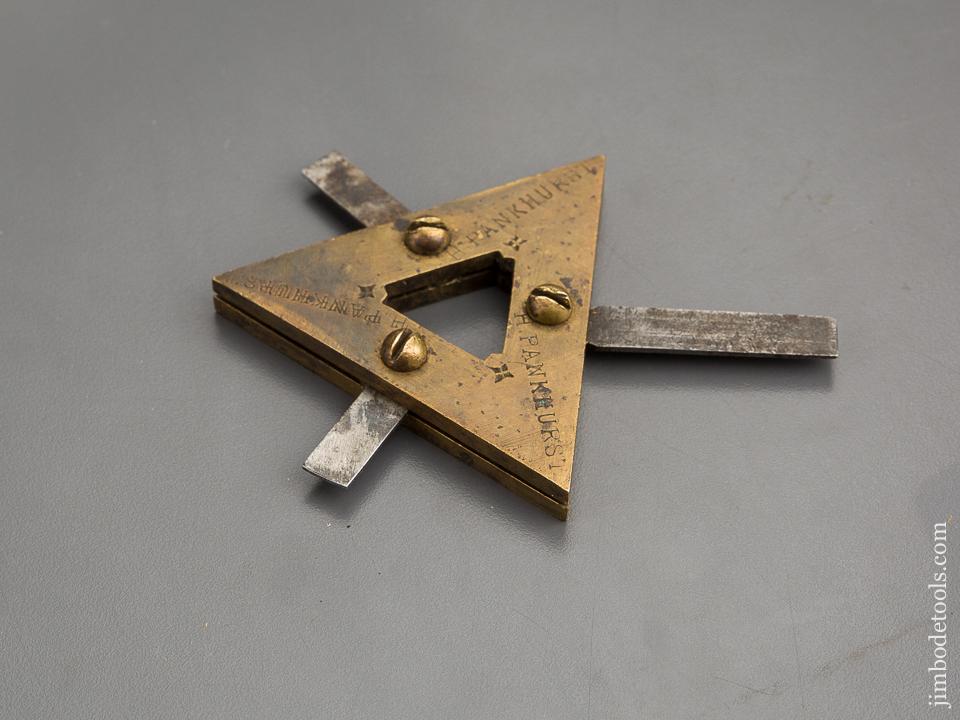 RARE 4 5/8 x 3 3/8 inch Brass Spider Gauge - 80526U