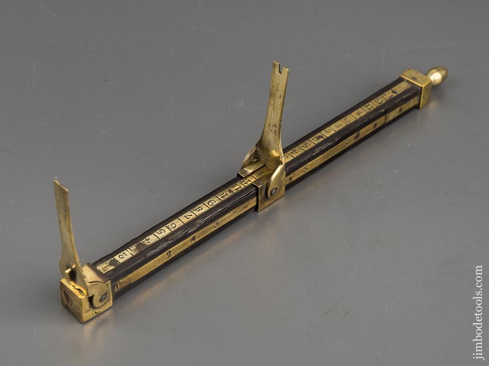Fancy Ebony and Brass Foot Measure - 80567U