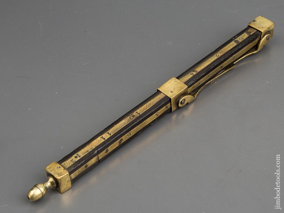 Fancy Ebony and Brass Foot Measure - 80567U