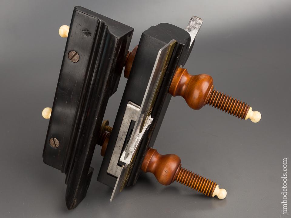 RARE & FINE! Ebony Plow Plane by AUBURN TOOL CO circa 1864-93 Auburn, NY - 81048U