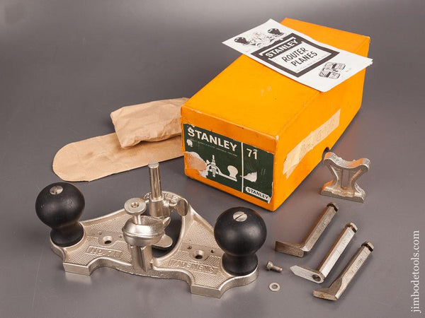 100% Complete! STANLEY No. 71 Router Plane MINT in Original Box - 82422