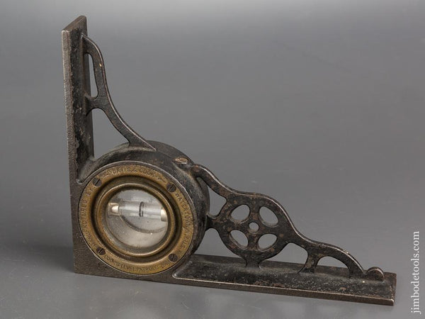 Rare! COOK Patent December 7, 1886 DAVIS & COOK Pretzel Corner Level FINE - 82431