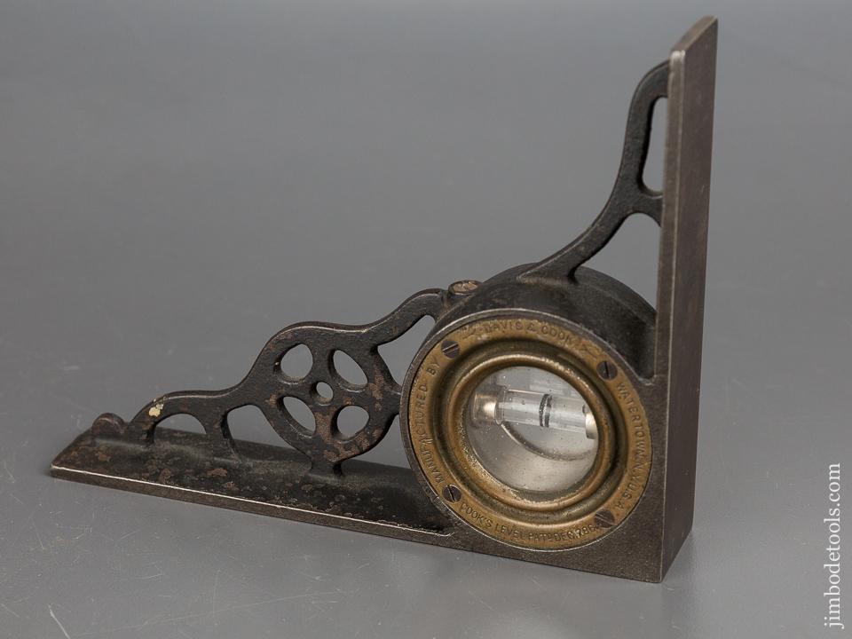 Rare! COOK Patent December 7, 1886 DAVIS & COOK Pretzel Corner Level FINE - 82431