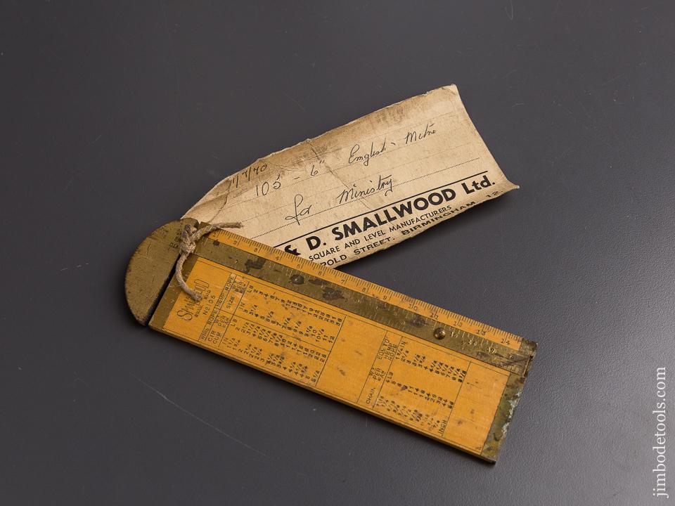 UNUSED Six inch SMALLWOOD Boxwood & Brass Rope Caliper with Tag! - 86324