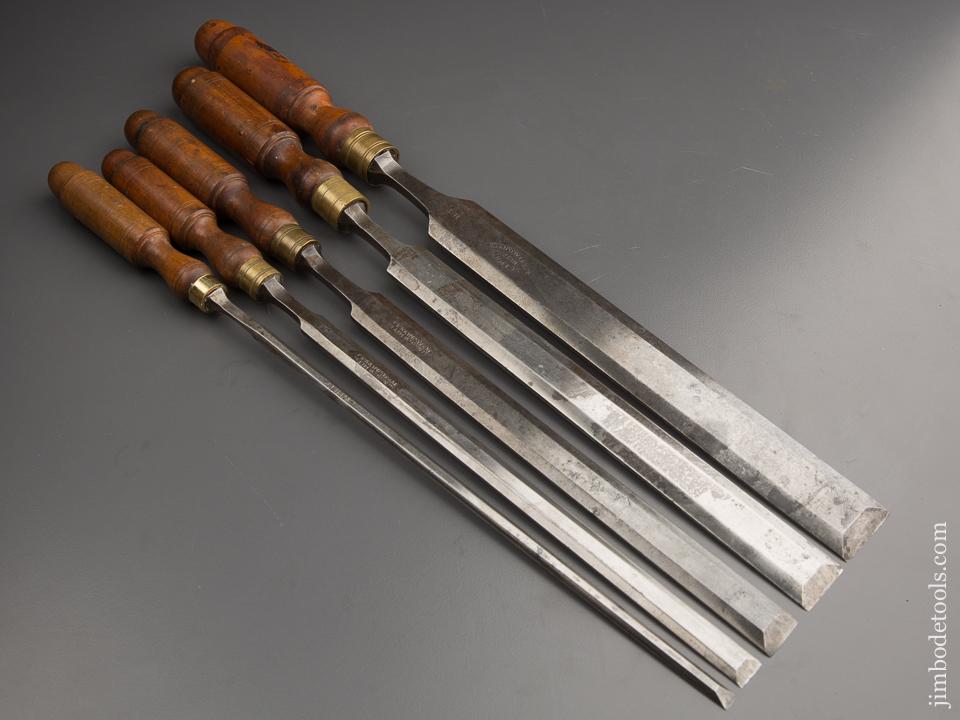 Rare! L&IJ WHITE Set of Five Paring Chisels EXTRA FINE! - 87073