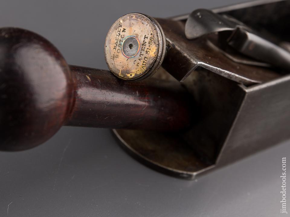 RARE Type One BAILEY BOSTON No. 9 Cabinet Maker's Block Plane with "Broomstick" Handle "L. BAILEY PATENTED AUG. 31-58" ca. 1858- 87121U - AS OF AUG 13
