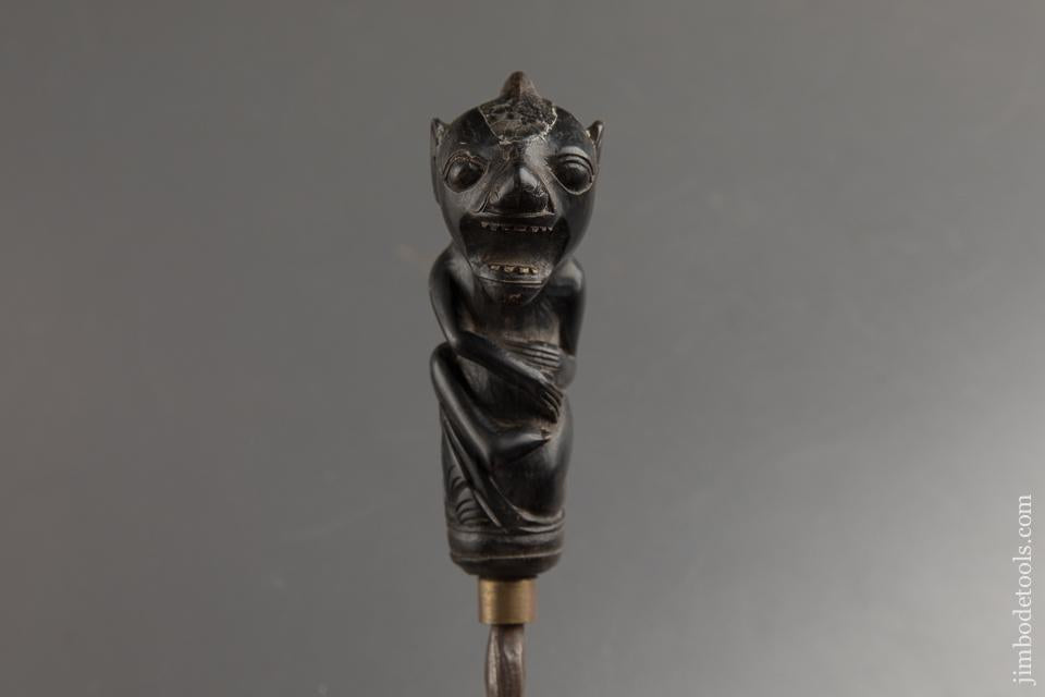 Ornate Figural Ebony Handled Edge Tool - 88327U