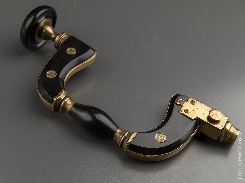 Stunning! SIMS Patent Framed Ebony & Brass Brace - 88863U