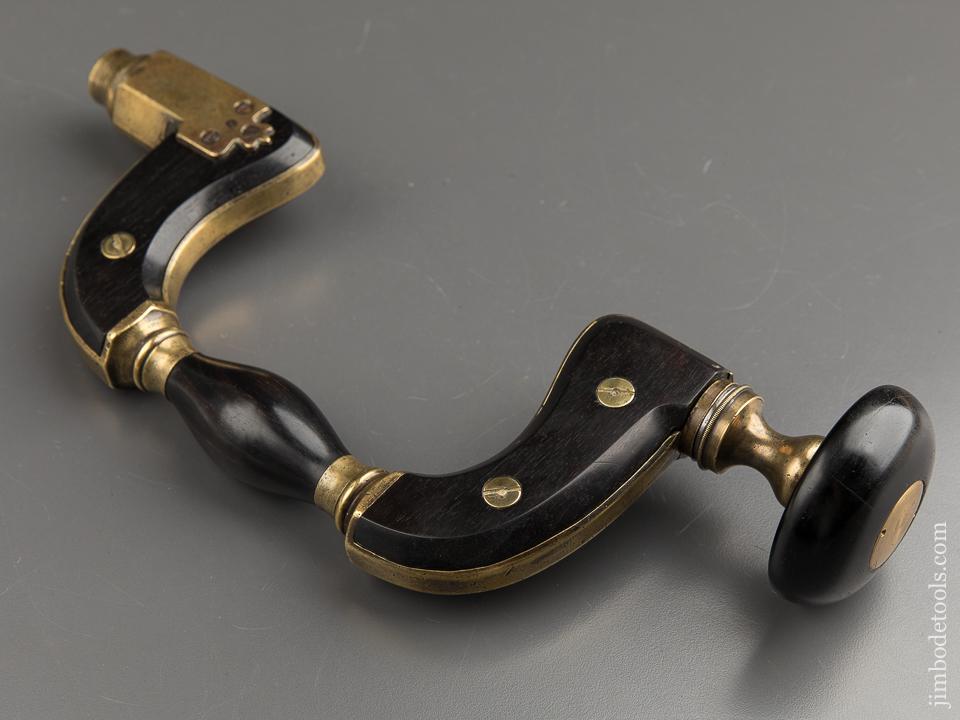 Stunning! SIMS Patent Framed Ebony & Brass Brace - 88863U