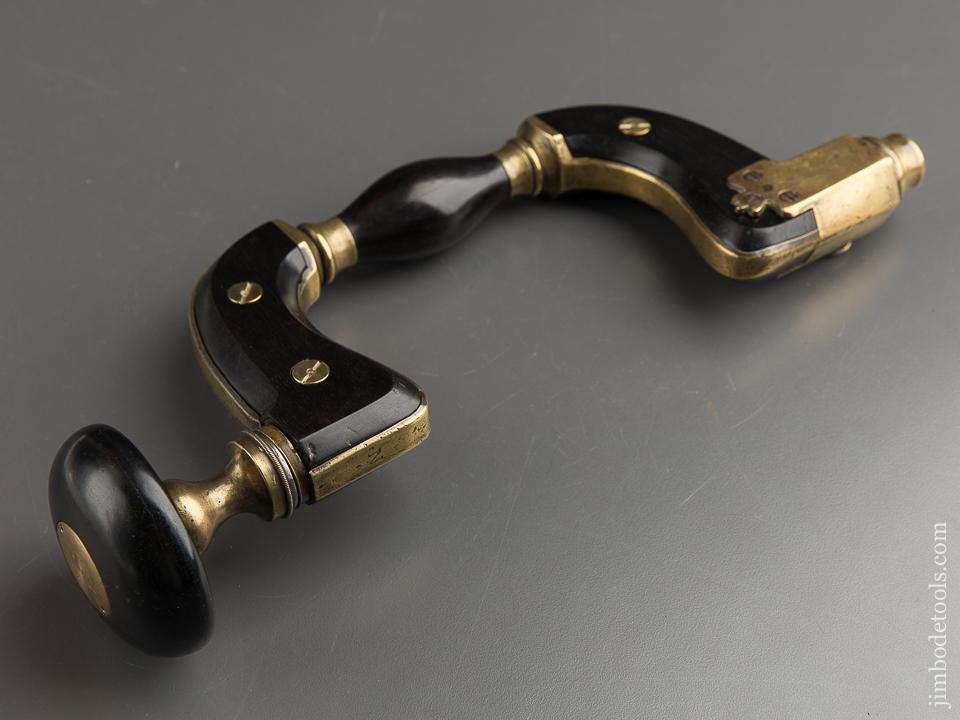 Stunning! SIMS Patent Framed Ebony & Brass Brace - 88863U