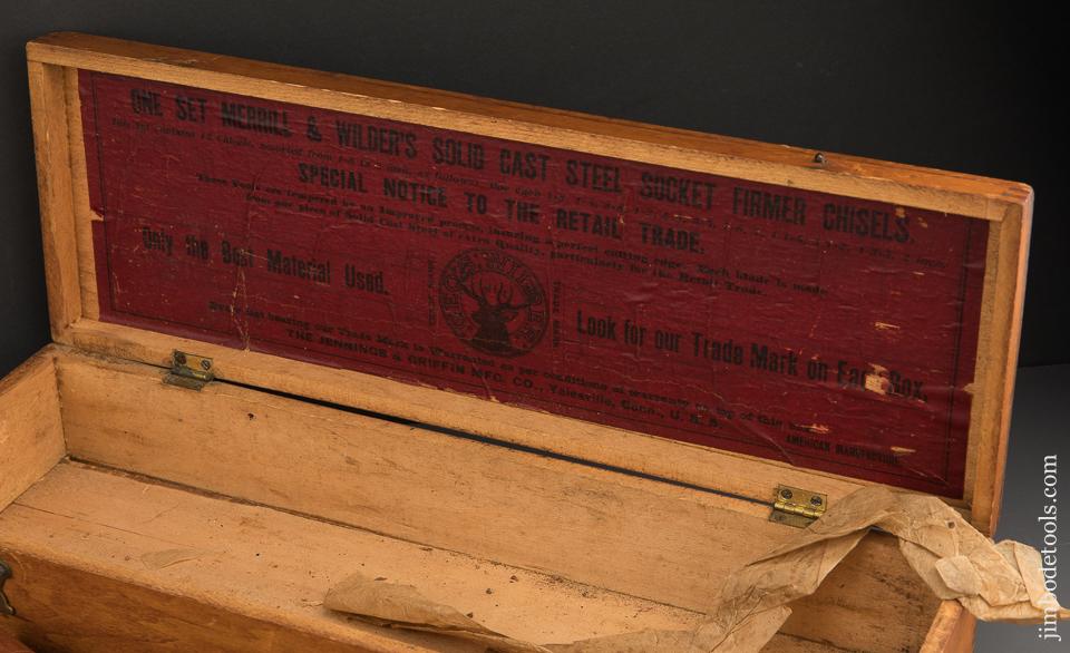 Magnificent! Set of Twelve C.E. JENNINGS Socket Firmer Chisels in Original Box - 89792