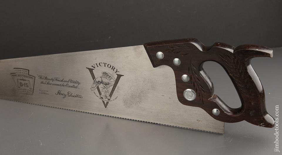 DEAD MINT! Unused 11 point 26 inch Crosscut DISSTON D15 VICTORY Hand Saw with Rosewood Handle - 90136U