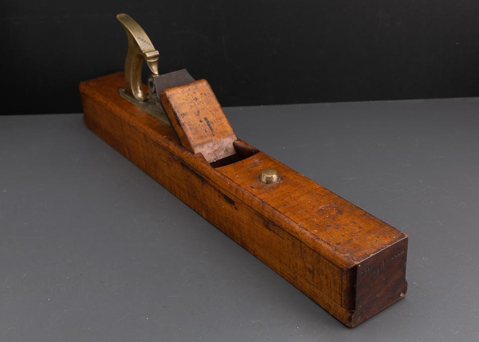 Stunning One-of-a-kind Jointer Plane with Ornate Brass Handle - EXCALIBUR 90