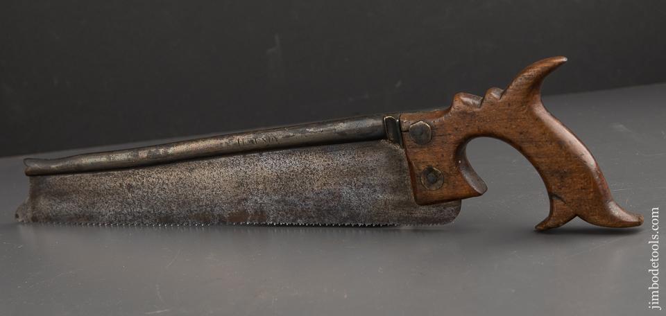 Beautiful 18th Century French Brass Back Saw Signed LAUNDY with a Crown Logo - EXCELSIOR 91223