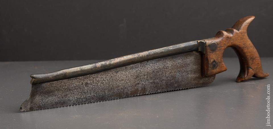 Beautiful 18th Century French Brass Back Saw Signed LAUNDY with a Crown Logo - EXCELSIOR 91223