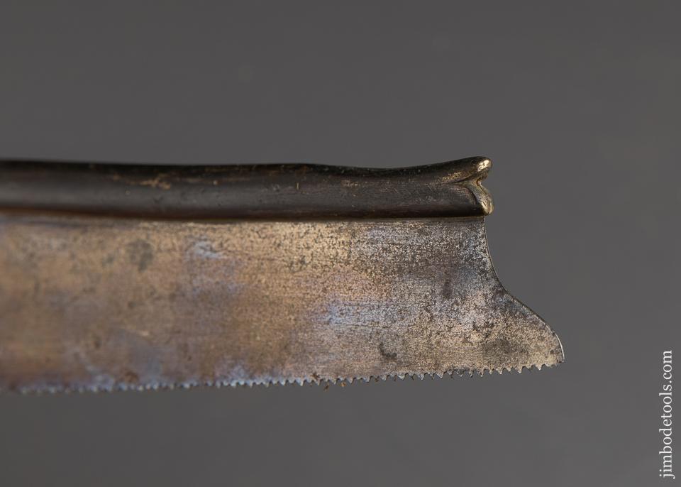 Beautiful 18th Century French Brass Back Saw Signed LAUNDY with a Crown Logo - EXCELSIOR 91223