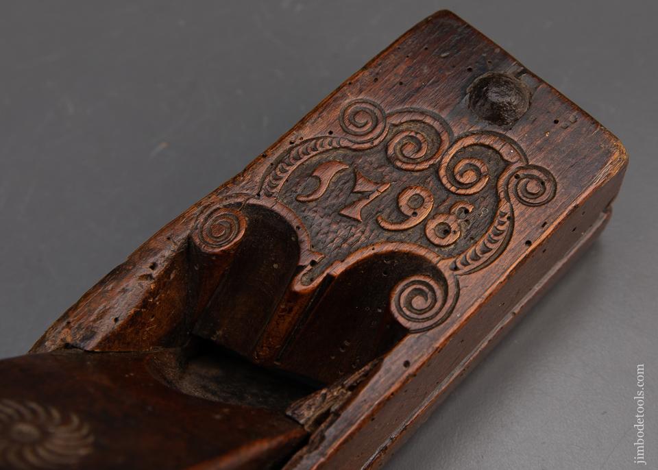 Remarkable! Dutch Skewed Panel Raising Plane Dated 1798 - 93463R
