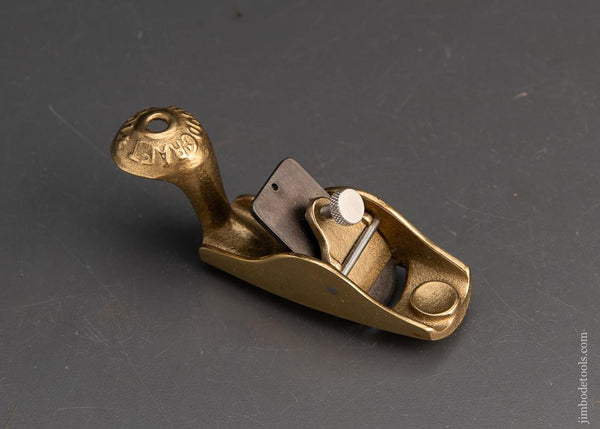 Mint! WOODCOCK Round Bottom Tail Handled Brass Plane - 93730