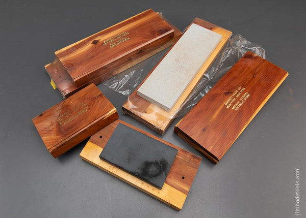 NEW OLD STOCK Set of Three GARRETT WADE CO Arkansas Sharpening Stones in Original Boxes - 93917