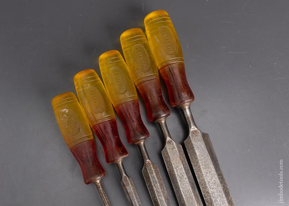 Fine Set of 5 MARPLES Long Thin Paring Chisels - 95803