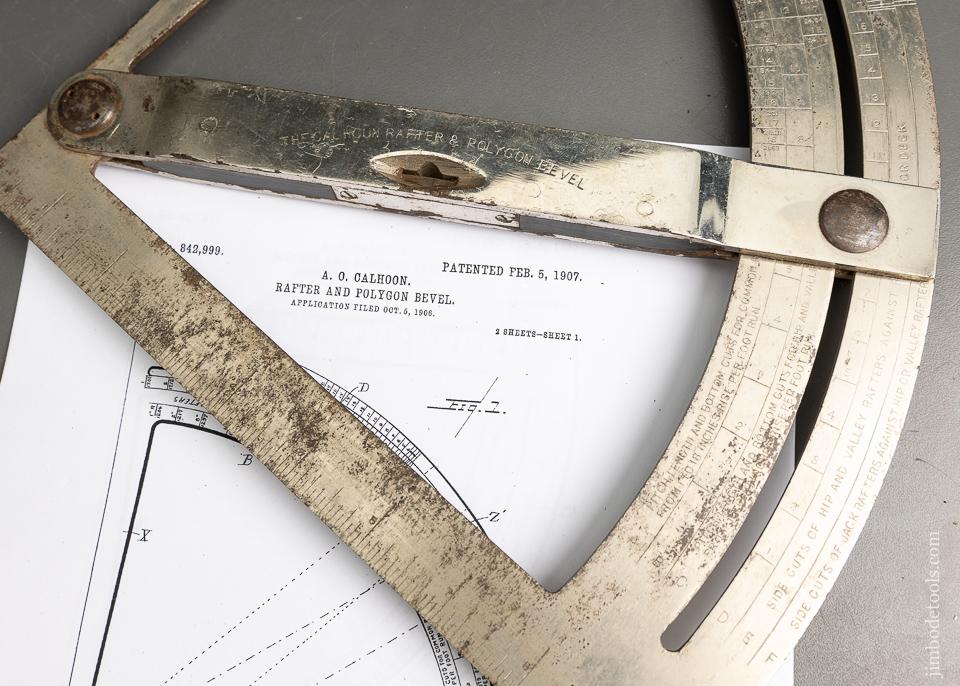 Rare A.O. CALHOUN PATENT Bevel Square - 95896
