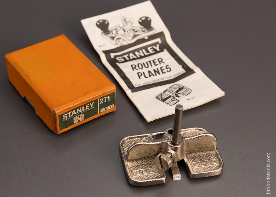 STANLEY No. 271 Miniature Router Plane Mint in Original Box - 99383