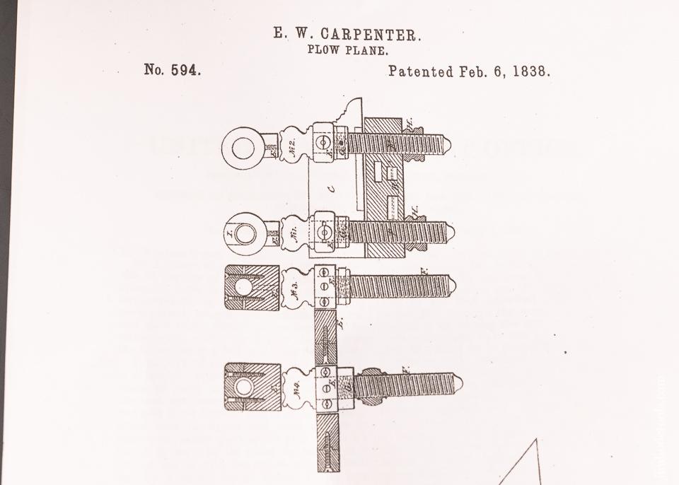 Boxwood & Rosewood E.W. CARPENTER IMPROVED ARMS PATENT Plow Plane - 99524